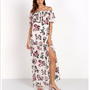 Roe+May off the shoulder maxi dress